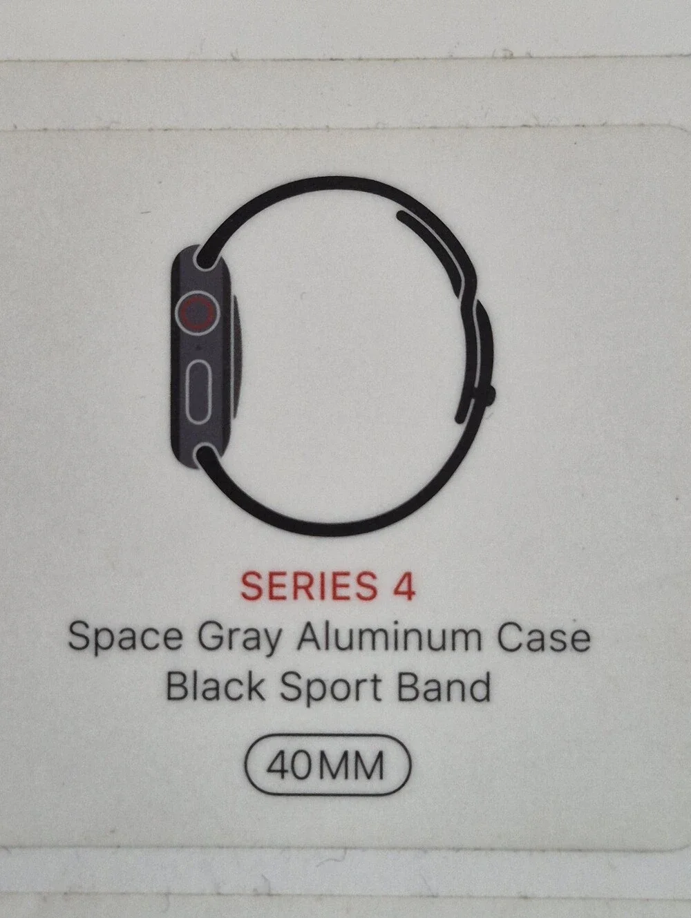 Apple Watch Series 4 Space Grey Aluminum Case Black Sport Band 40MM